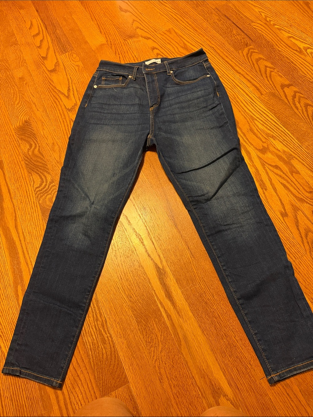 LOFT Women's Slim Straight Dark Blue Jeans